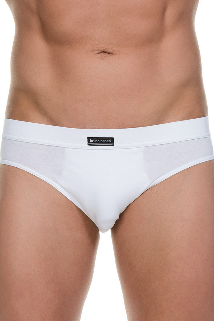 Bruno Banani Men's Retro Perfect Button Front Brief Underwear Black White 